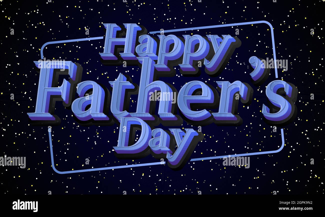 Happy Father`s Day Text auf Retro-Film-Hintergrund. Stock Vektor